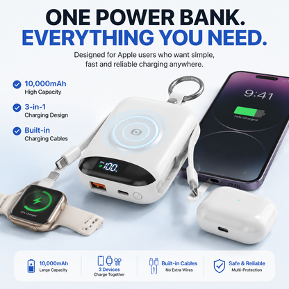 🔥 LAST DAY 50% OFF – 3-in-1 Magnetic Power Bank For iPhone, Apple Watch & AirPods