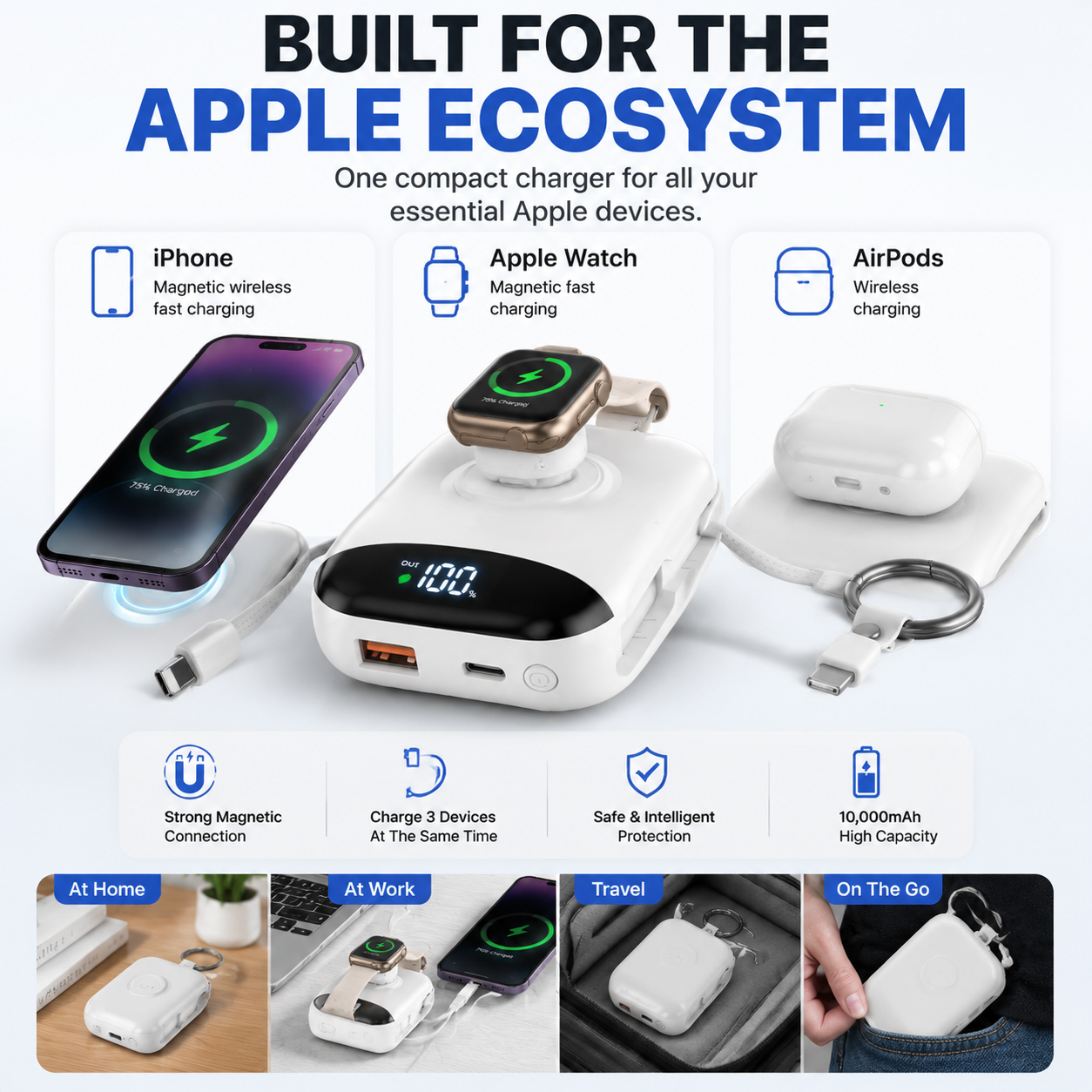 🔥 LAST DAY 50% OFF – 3-in-1 Magnetic Power Bank For iPhone, Apple Watch & AirPods