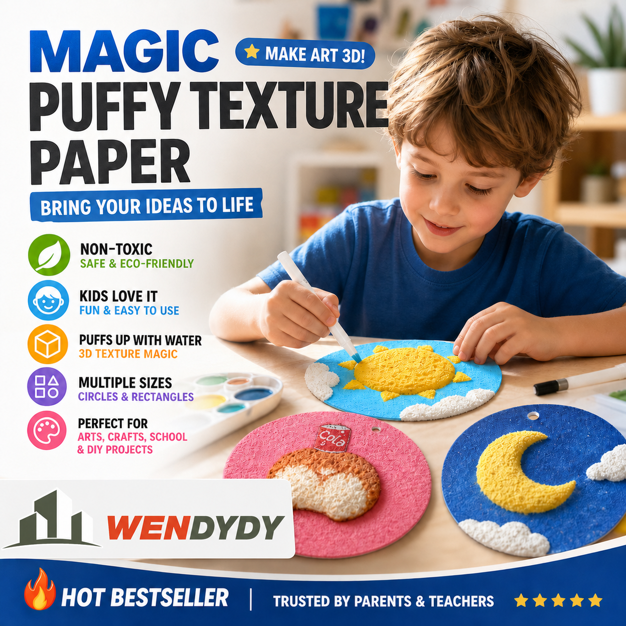 ✨Unlock Magical 3D Art! 🎨Foam Texture Painting Paper👩‍🎨 Create Stunning Textured Paintings Easily