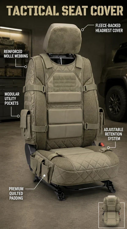 🚙Rugged MOLLE Truck Seat Cover – Tactical Storage, Seat Protection & Comfort