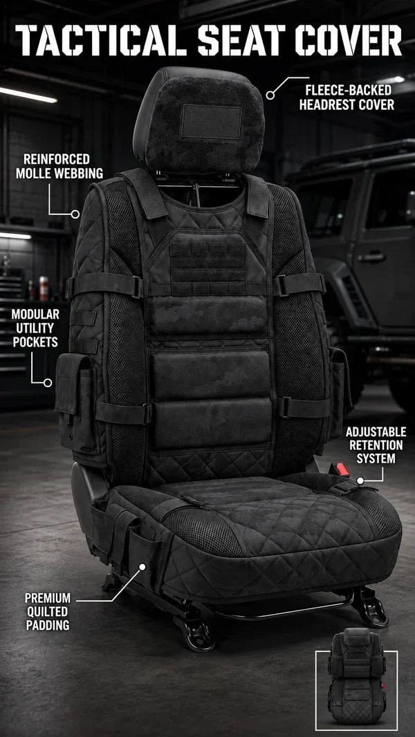 🚙Rugged MOLLE Truck Seat Cover – Tactical Storage, Seat Protection & Comfort