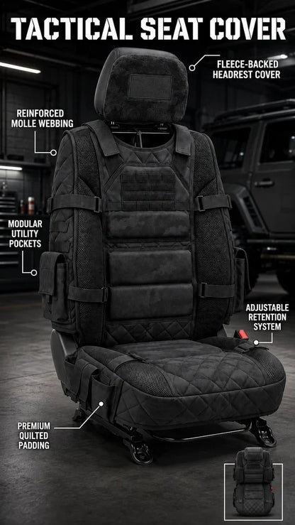 🚙Rugged MOLLE Truck Seat Cover – Tactical Storage, Seat Protection & Comfort