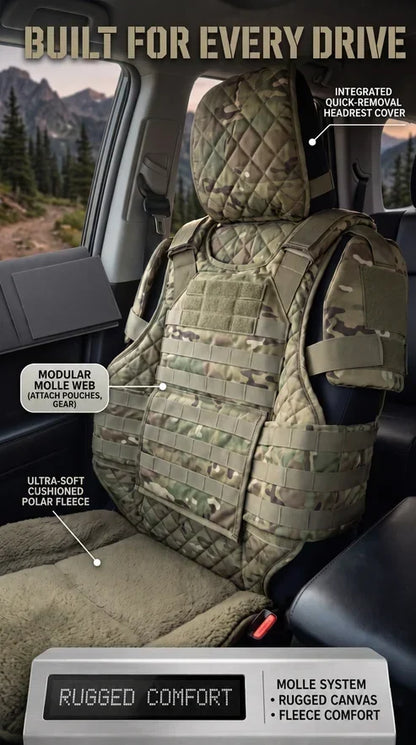 🚙Rugged MOLLE Truck Seat Cover – Tactical Storage, Seat Protection & Comfort