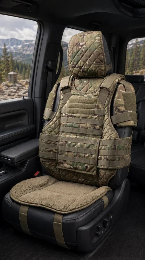 🚙Rugged MOLLE Truck Seat Cover – Tactical Storage, Seat Protection & Comfort
