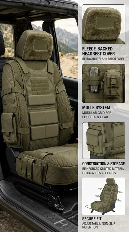🚙Rugged MOLLE Truck Seat Cover – Tactical Storage, Seat Protection & Comfort