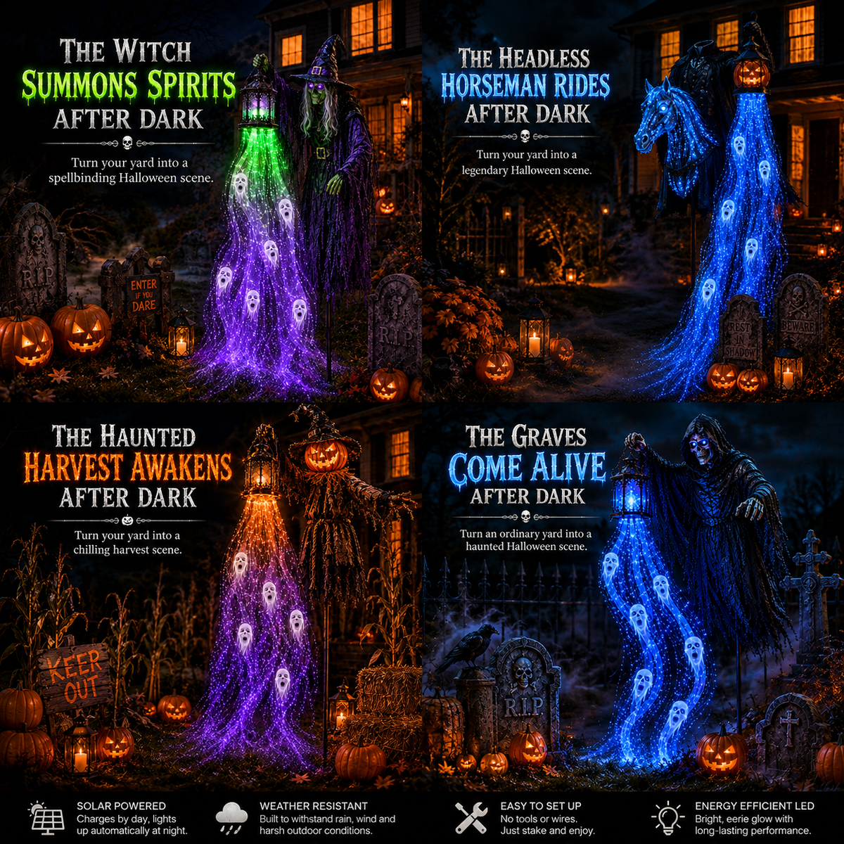 🎃 Soul Harvester Animated Garden Light | Spooky Halloween Yard Decor