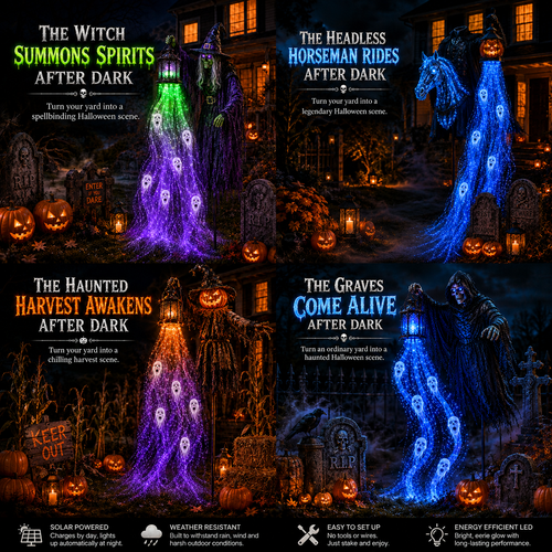 🎃 Soul Harvester Animated Garden Light | Spooky Halloween Yard Decor
