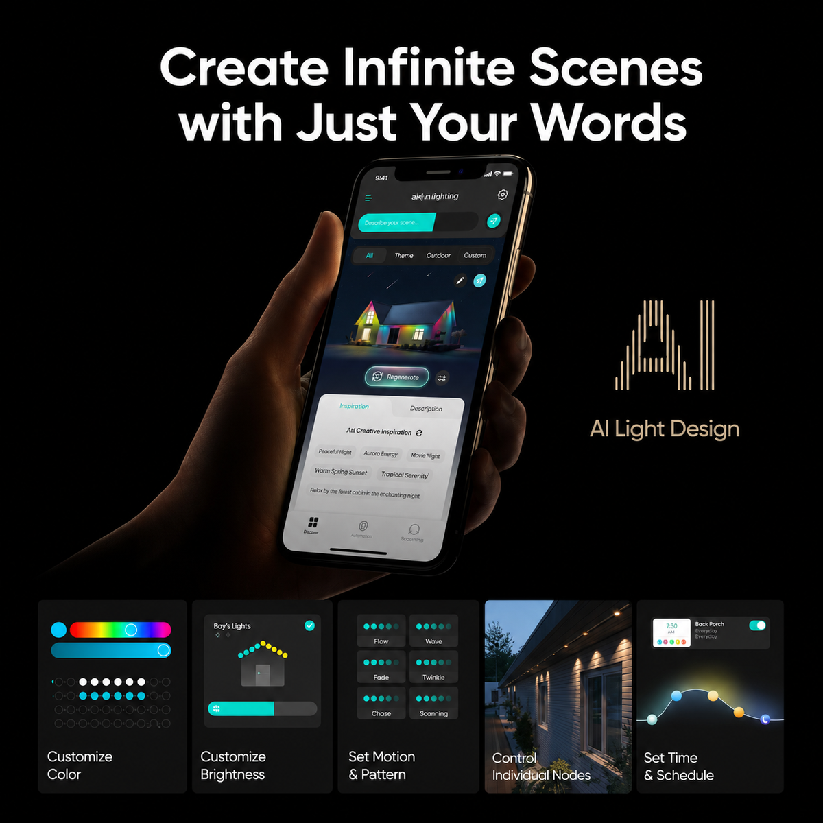 🏠✨Permanent Outdoor Smart Lights – 📱App-Controlled Multi-Color Roofline Lighting
