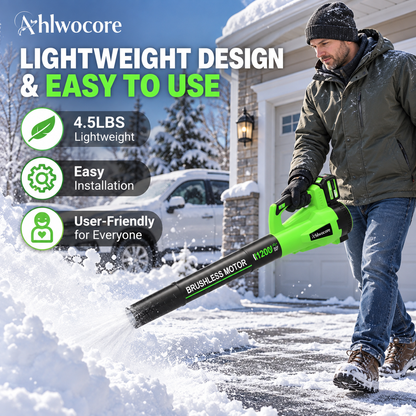 🍂❄️ One Blower, All Seasons! 1200W Cordless Power for Leaves, Heavy Snow & More ⚡