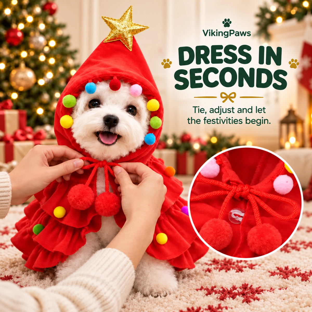 Christmas pet outfit for dogs and cats
