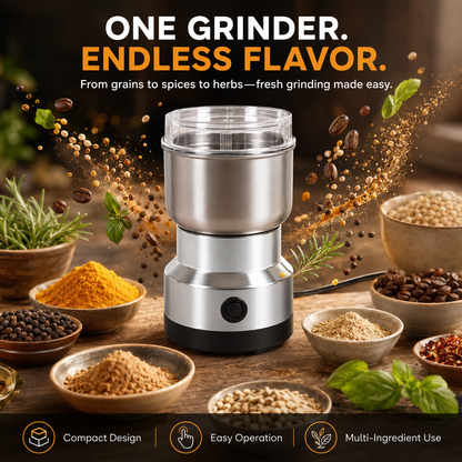 ⚡High-Speed Stainless Steel Grain Grinder – Powerful Electric Mill for Fast, Fresh Grinding