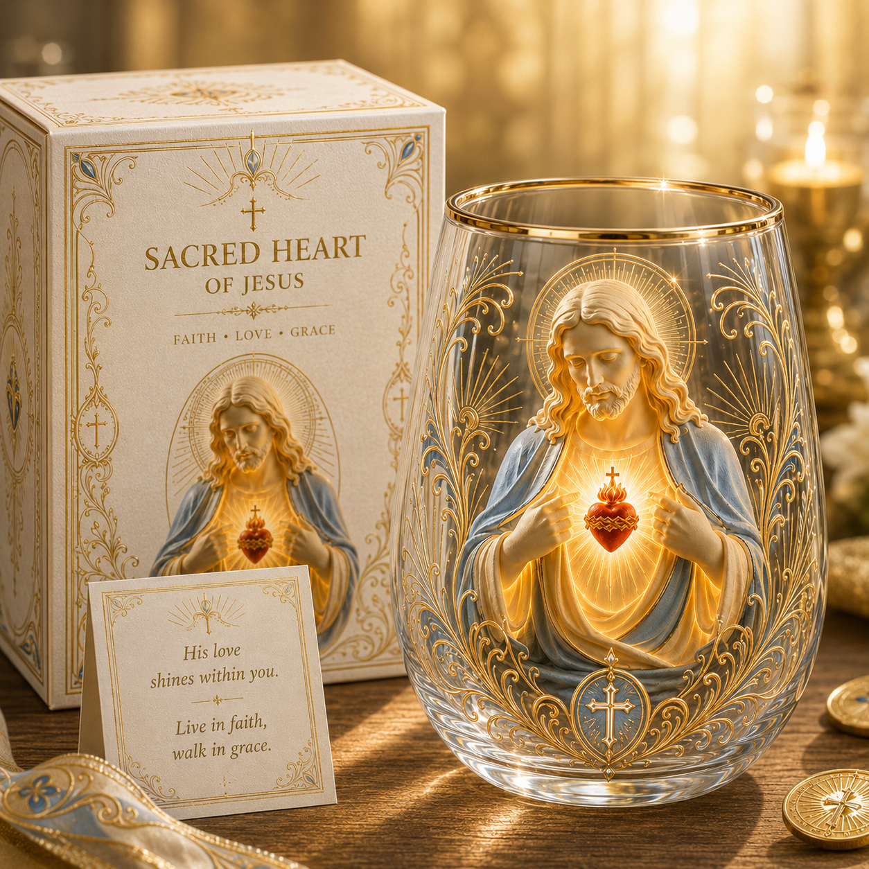 🙏🙏✝️ 2026 Limited Edition “Morning Prayer” Glass Tea Cup ☀️☕ – Faith & Serenity Collection