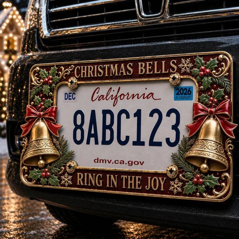 🎄Christmas License Plate Frame – Festive Style for Every Ride