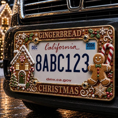 🎄Christmas License Plate Frame – Festive Style for Every Ride