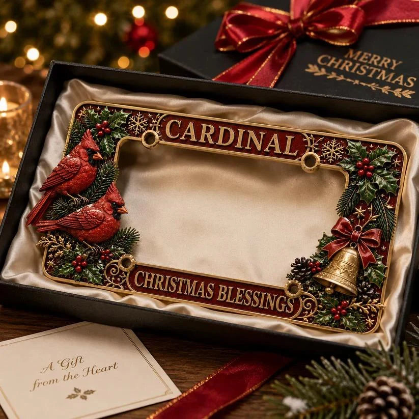 🎄Christmas License Plate Frame – Festive Style for Every Ride