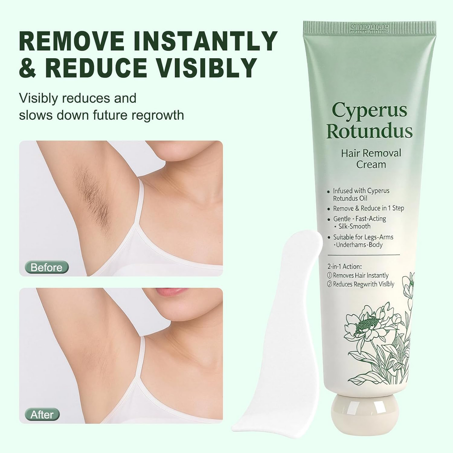 ✨LAST DAY -BUY 1 GET 1 FREE🤩  Painless Depilatory Cream – No Razor Bumps, No Harsh Odor
