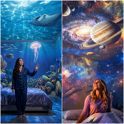 🌌Beyond Reality: Transform Your Sanctuary with the 5D Galaxy Ocean Projecto