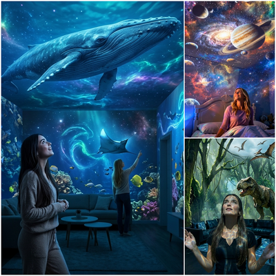 🌌Beyond Reality: Transform Your Sanctuary with the 5D Galaxy Ocean Projecto