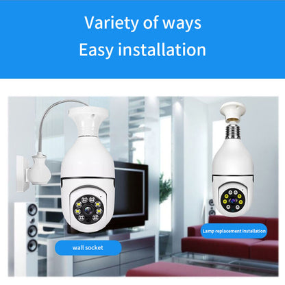 🔦🏠 WiFi Bulb Security Camera | Weatherproof 360° Rotating Surveillance Cam With Smart Motion Alert & Color Night Vision