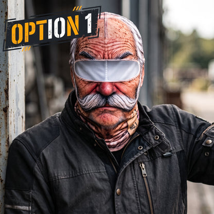 🤣 Funny Old Man Face Mask – Realistic 3D Balaclava