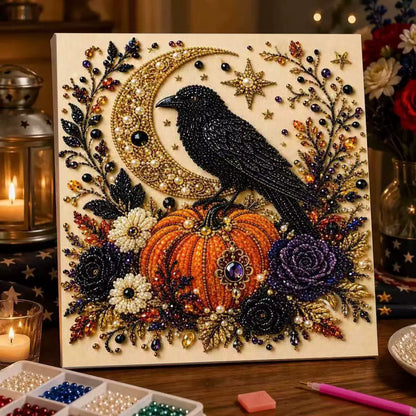🎃 Halloween Diamond Painting Kit – 6 Spooky Sparkling Designs