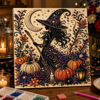 🎃 Halloween Diamond Painting Kit – 6 Spooky Sparkling Designs
