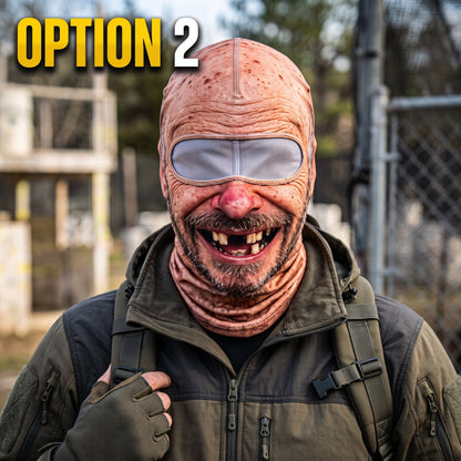 🤣 Funny Old Man Face Mask – Realistic 3D Balaclava