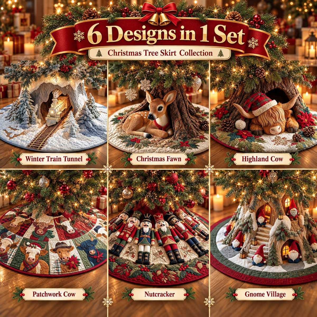 🎄✨ Christmas Special –🎅3D Optical Illusion Christmas Tree Skirt