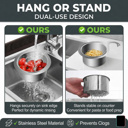 🔥Swan Kitchen Sink Drain Basket🦢Stainless Steel Food Waste Catcher