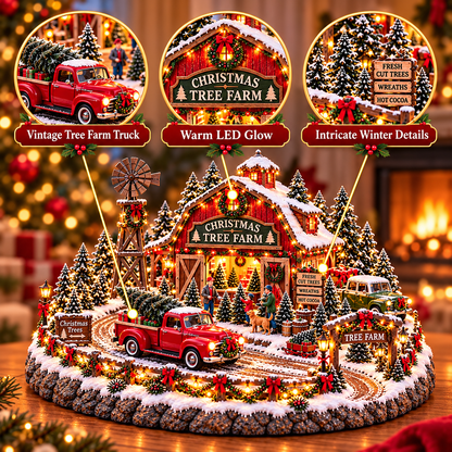 🚗 Christmas Classic Gas Station Village –4 Holiday Vehicle Scenes
