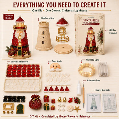 ✨Light‑Up Christmas Character Lighthouse | Complete DIY Craft Kit For Holiday Decor