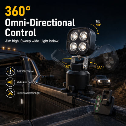 🔦 360° Magnetic LED Pod Light – Car, Camping & Emergency