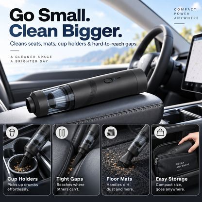 💥LAST DAY SALE 50% OFF💥 Cordless Handheld Car Vacuum