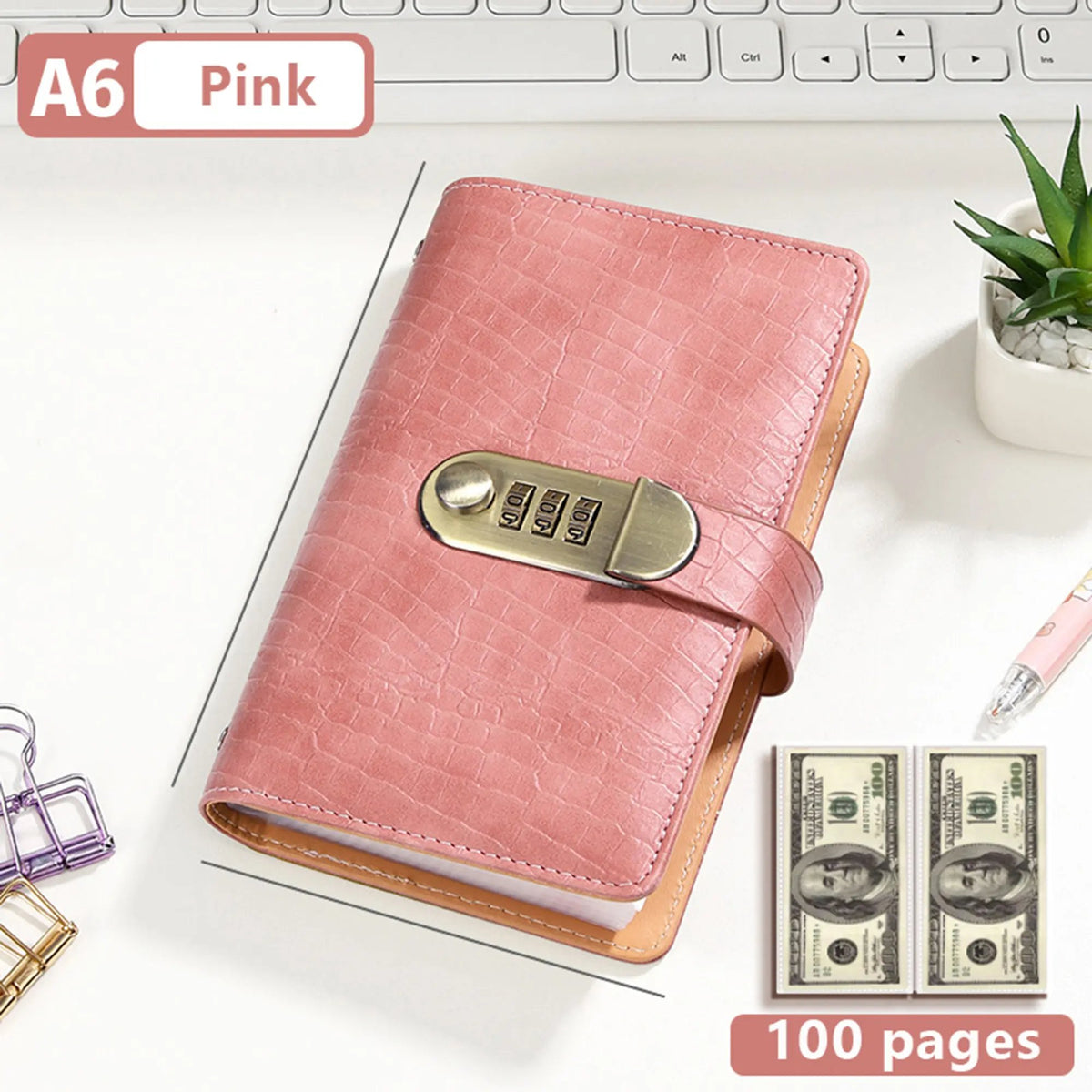 📒🔒 LAST DAY 50% OFF！Lockable A6 Money Savings Notebook with 3-Digit Code L