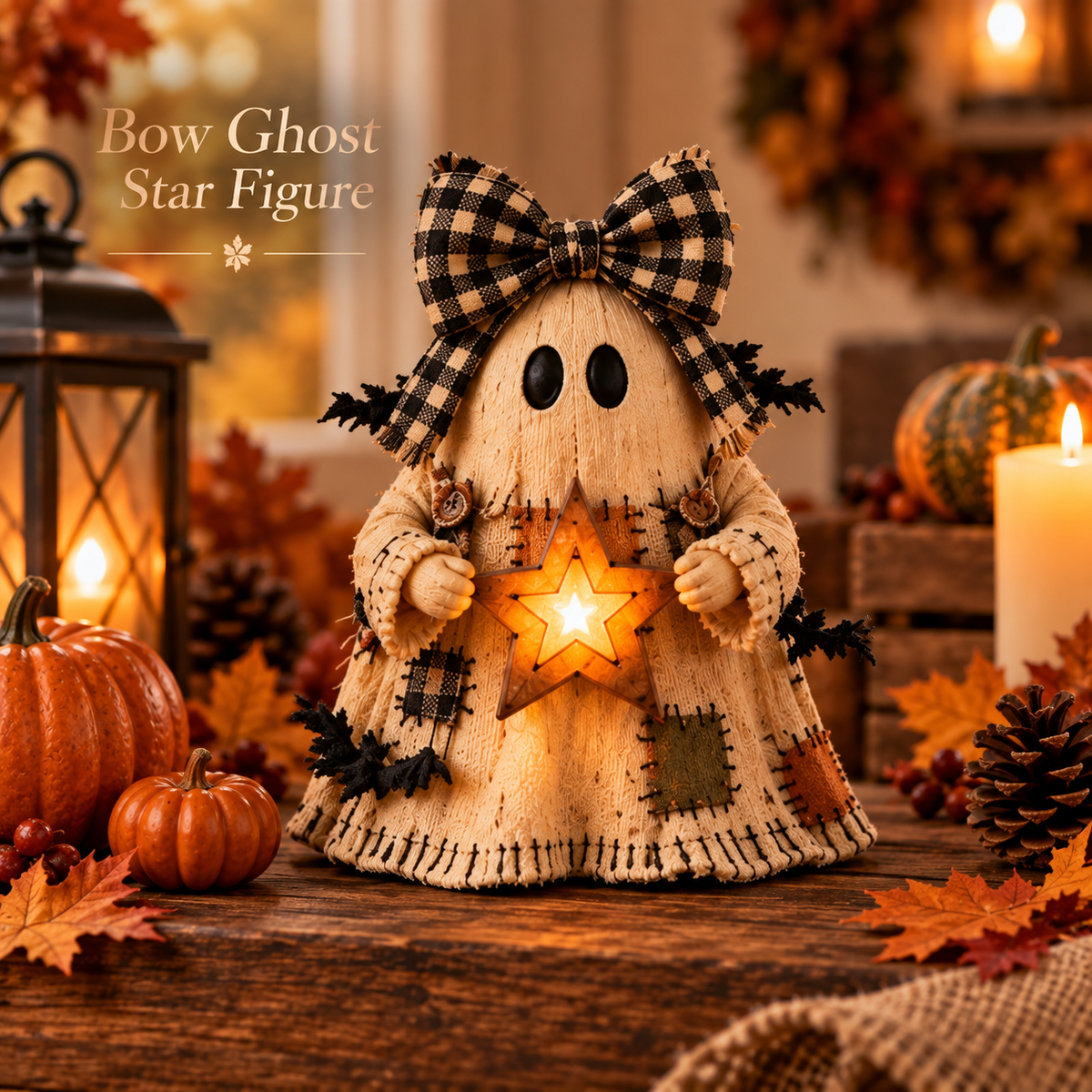 🎃 Halloween Monster Lantern Figurines – 5 Cozy Spooky Styles