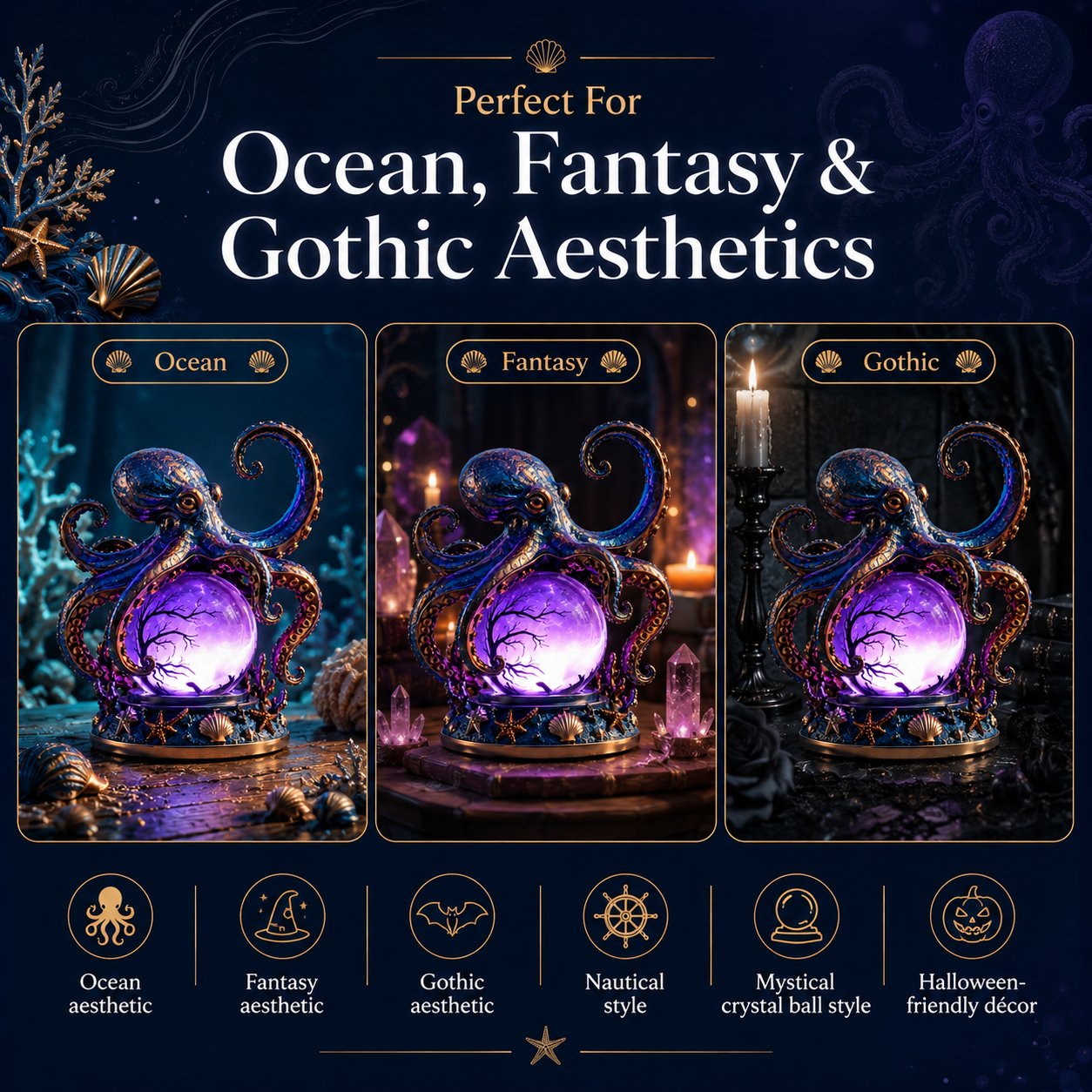 ⏰Final 47% OFF🐙 Deep Sea Octopus Crystal Ball Lamp