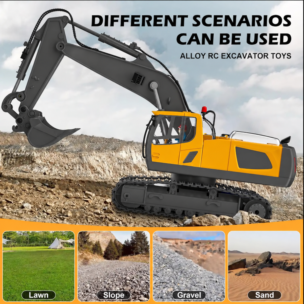 🔥 50% OFF 🎁4-Vehicle RC Construction Set🚜 Built For Little Builders(Free Shipping✈️)