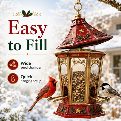 🏠 Christmas Bird Feeder Collectio🎄Festive Hanging Garden Feeders for Wild Birds🐦