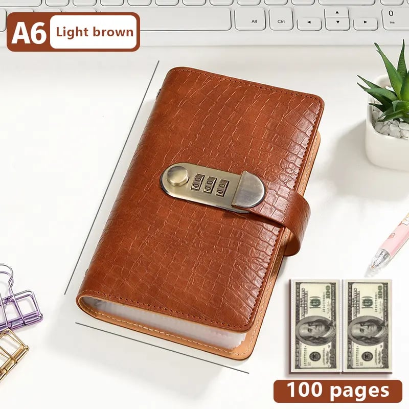 📒🔒 LAST DAY 50% OFF！Lockable A6 Money Savings Notebook with 3-Digit Code L