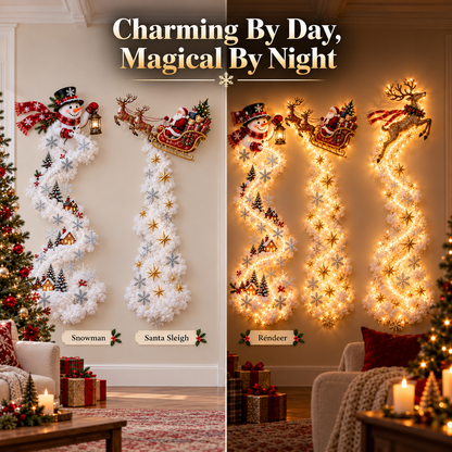🎄48% OFF｜Christmas Magic Trail Wall Light – Layered Lighted Christmas Scene✨