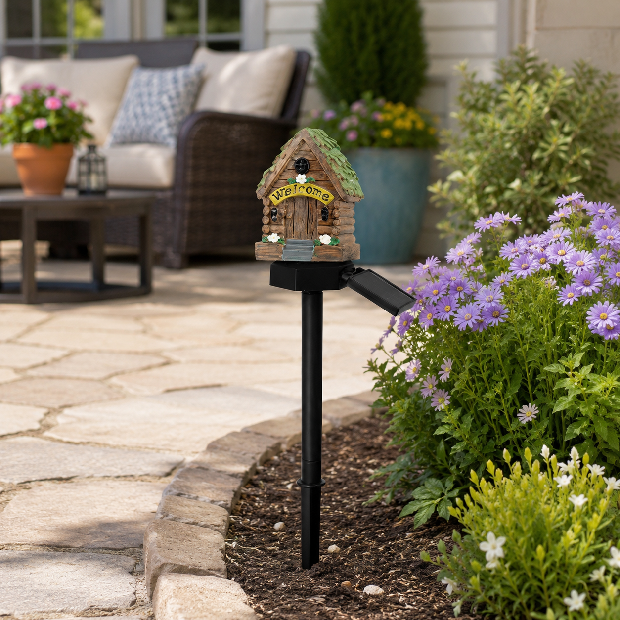 🍄Make Your Garden Into A Wonderland✨Solar Fairy-Tale Mushroom Cottage Garden Light