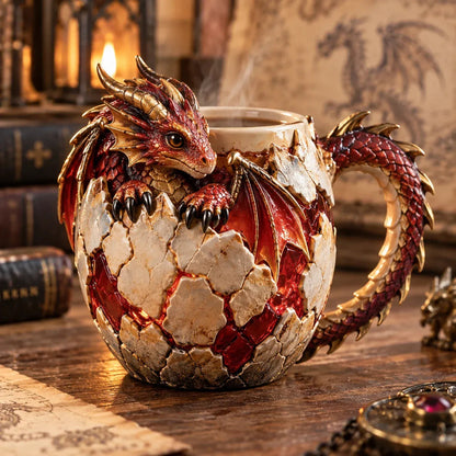 ⏳ Last Day 50% OFF – 🐉 Dragonbound  Sculpted Dragon Mug Collection | 6 Fantasy Realm Designs with Raised 3D Dragon Details ☕
