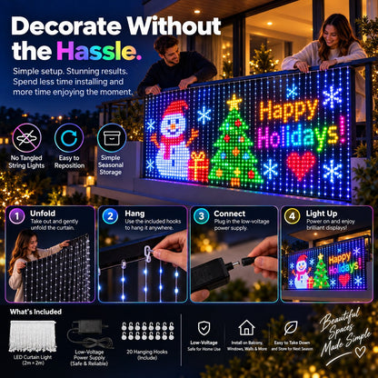Ahlwocore animated LED mesh curtain product image 8