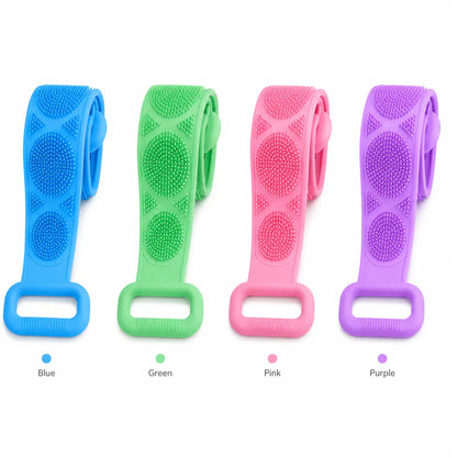 Silicone Bath Brush, Double-Sided Back Scrubber for Body Cleansing & Exfoliating