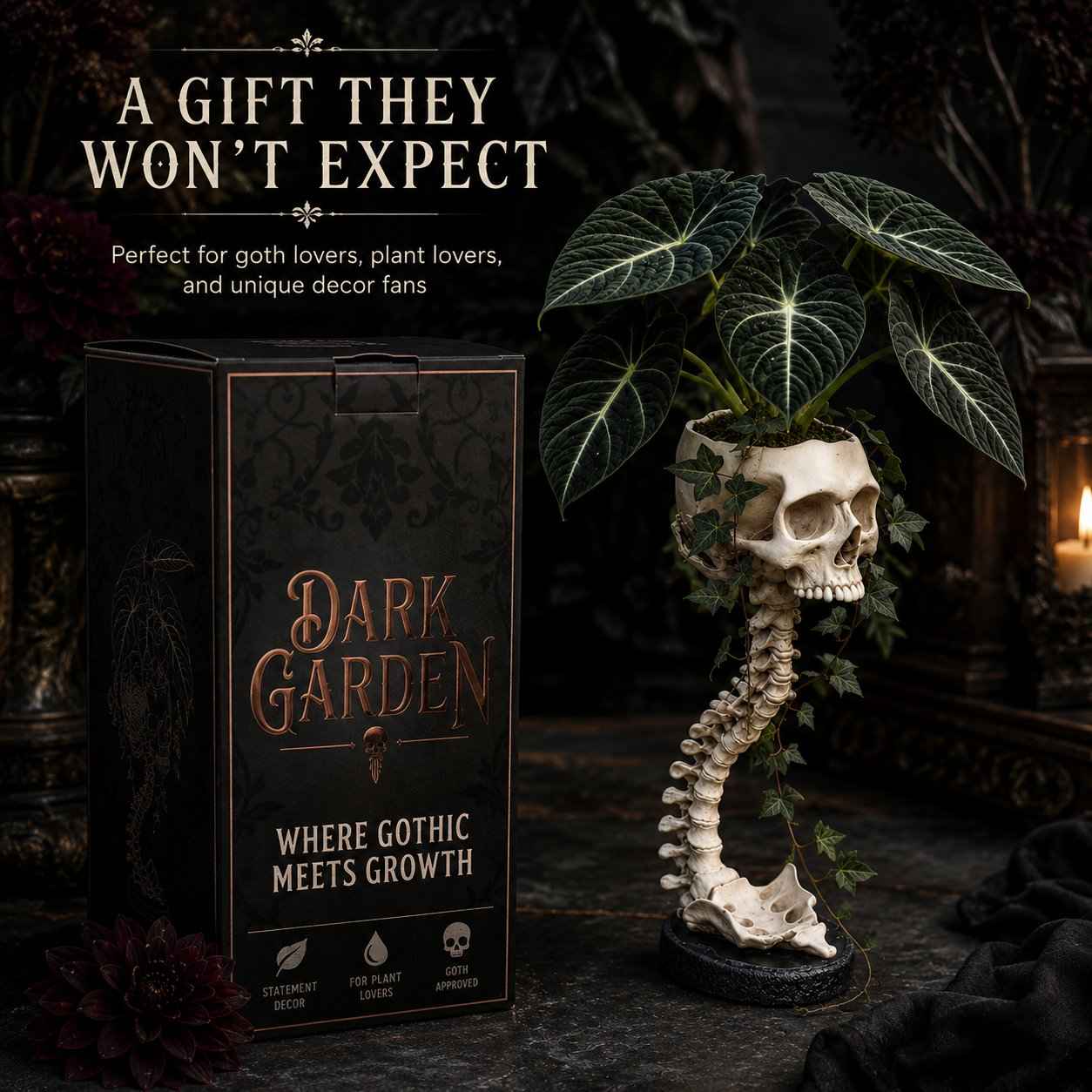 💥 Flash Sale 50% OFF 💀 Skull Planter 🪴 Bold Decor for Plant Lovers