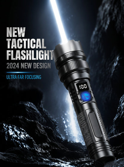 🔥Last Day 53% OFF⚡️High-power flashlight-Zoomable Beam & Emergency Power Bank
