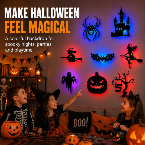 🎃 3D Light-Up Halloween Wall Decals — Turn Any Wall Into a Spooky Glow Show! 👻✨