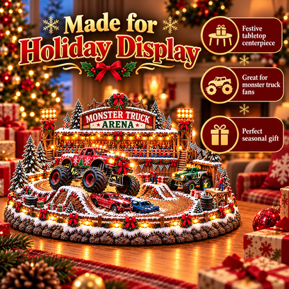 🚗 Christmas Classic Gas Station Village –4 Holiday Vehicle Scenes