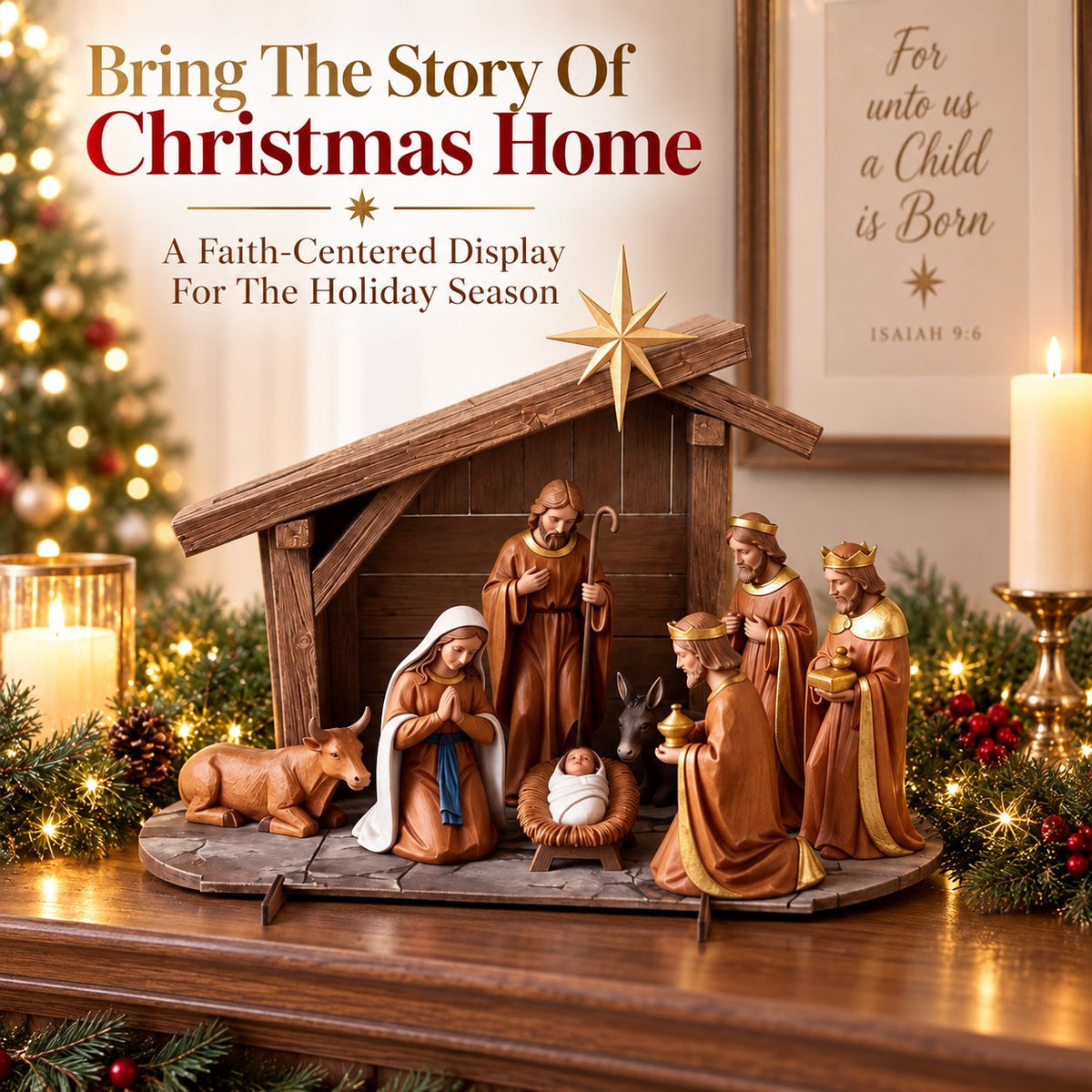 🎁 Christmas Tabletop Keepsake | Warm, Timeless Holiday Decor for Your Home