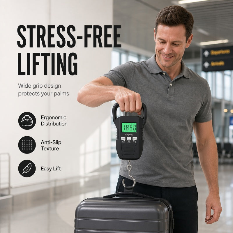 ⚖️Digital Luggage Scale – 🧳50kg/110lb Portable Hanging Travel Scale